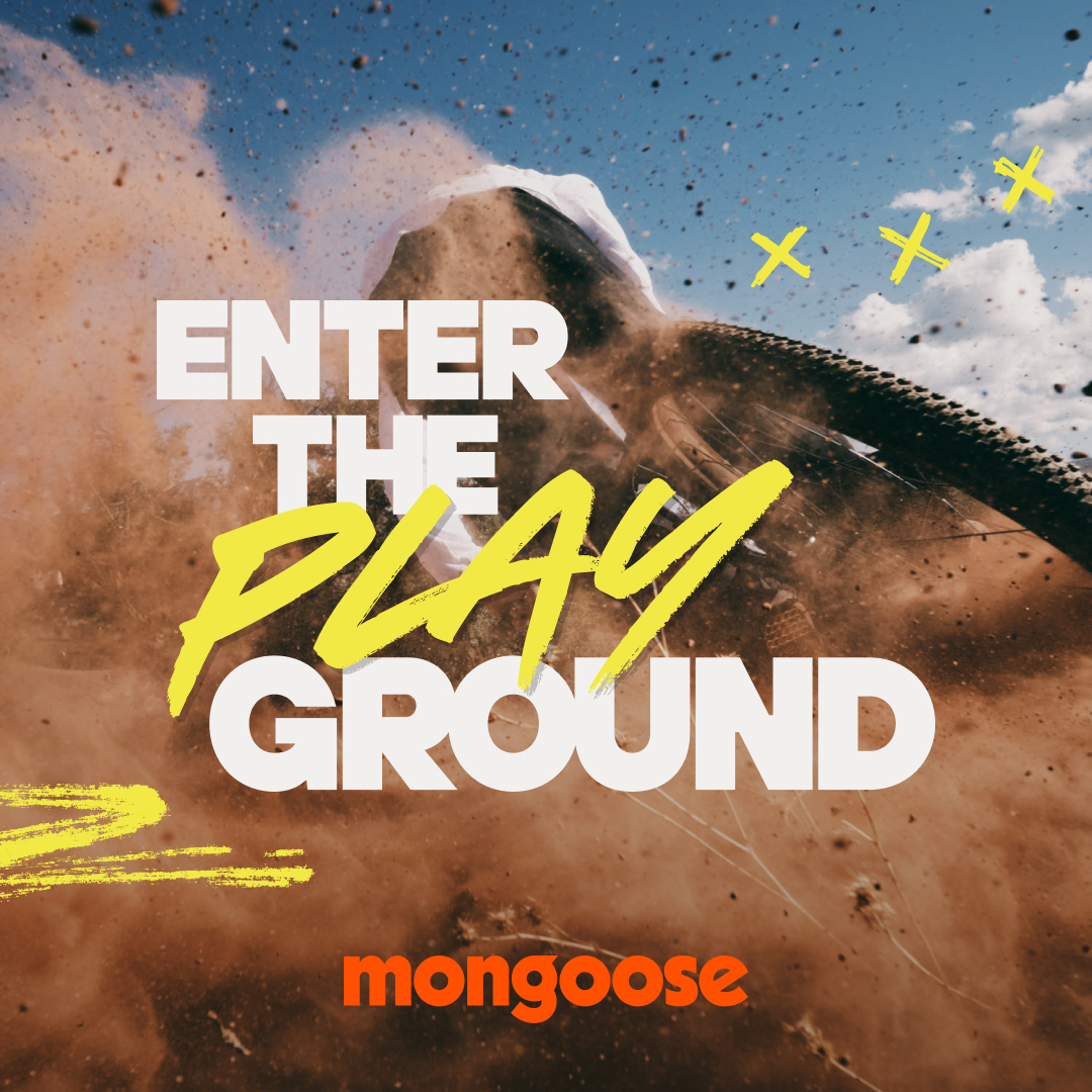 Mongoose's tweet image. No matter the ground you play on... make it your PlayGround. 
#EnterthePlayground
#PlaygroundVibes
#MongooseBikes