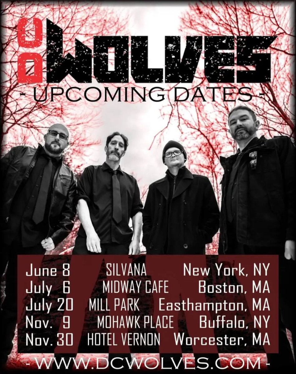 We out here — mark your calendars and stay tuned for more info, coming soon.

#shows #liveshows #dcwolves #showdates #livemusic #supportlivemusic #supportlocalmusic #rock #rockband #hardrock #altrock #alternative #newenglandmusic #newenglandband #newenglandrock