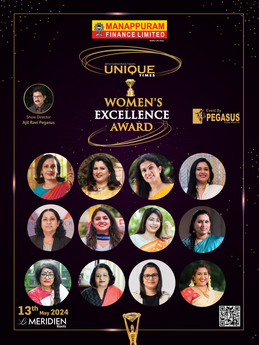 🌟 Excited to celebrate this year's Unique Times Women's Excellence Award winners, presented by Manappuram Finance Ltd! Congratulations to our inspiring awardees! 🏆

#UniqueTimes #WomensExcellenceAward #ManappuramFinanceLtd #WomenInLeadership #Empowerment #Excellence