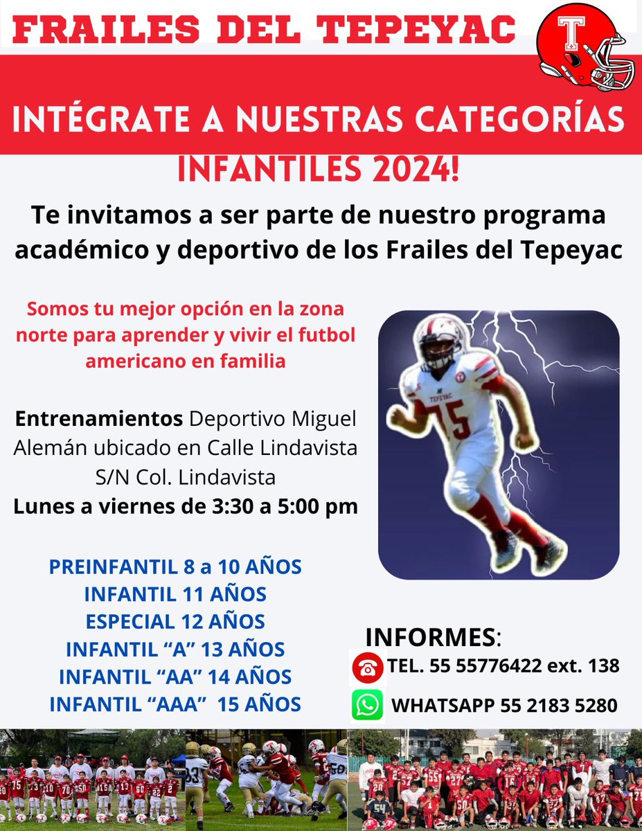 📣 FRAILES UT - Infantiles 2024 🏈👦👧