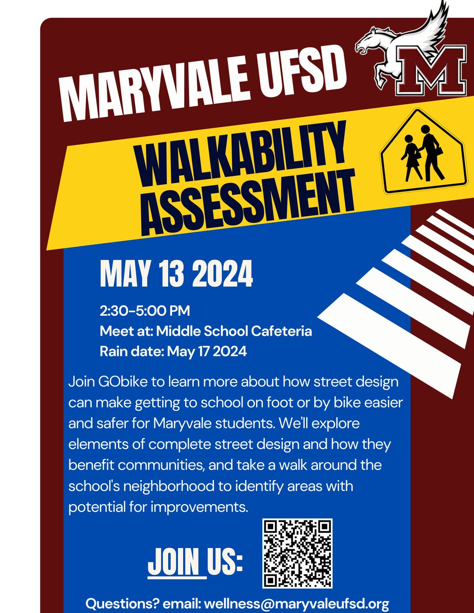 Creating Healthy Schools and Communities (@creatinghealthy) on Twitter photo <a href="/MaryvaleUFSD/">Maryvale UFSD</a> is holding a walkability assessment on May 13, 2024 led by <a href="/GOBuffalo/">GObike Buffalo</a>. Maryvale staff, families and community members are invited to join us to learn about how to make walking and biking to school safer for students. Register here: forms.gle/bUt4j1YV7knJEi… <a href="/MaryvaleUFSD/">Maryvale UFSD</a> is holding a walkability assessment on May 13, 2024 led by <a href="/GOBuffalo/">GObike Buffalo</a>. Maryvale staff, families and community members are invited to join us to learn about how to make walking and biking to school safer for students. Register here: forms.gle/bUt4j1YV7knJEi…