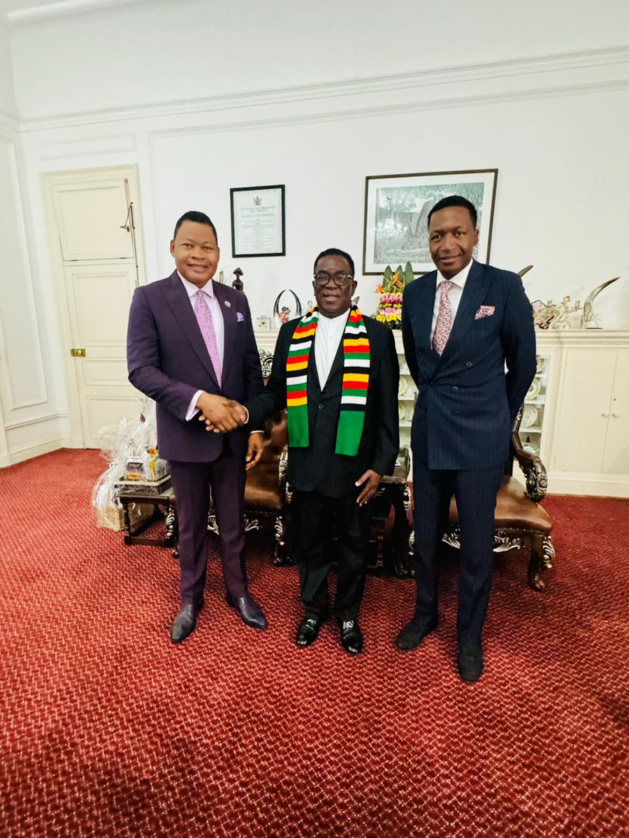 Ambassador Angel takes Rev Tom to meet the PRESIDENT President Mnangagwa met Reverend Tom Amernkhienan, the second most powerful man at Christ Embassy, at State House today. Rev Tom, who is in the country for a four-day conference at the Harare Hippodrome, was full of praises…