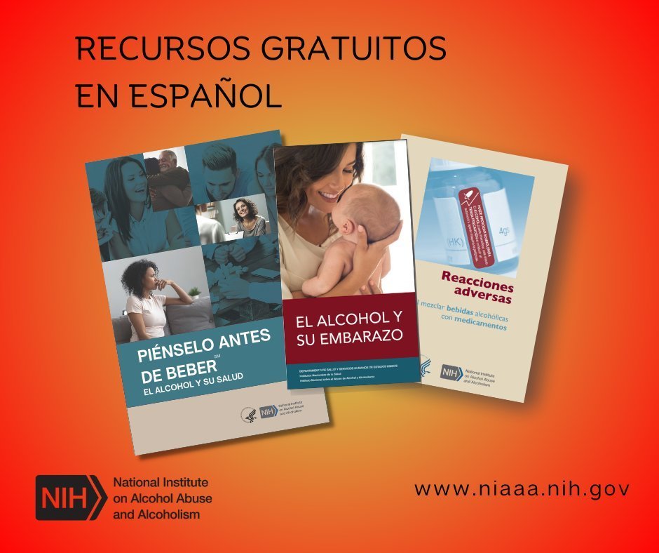 Vea nuestros recursos gratuitos en español sobre el alcohol y su salud (See our free Spanish language publications on alcohol and your #health): niaaa.nih.gov/publicaciones-…