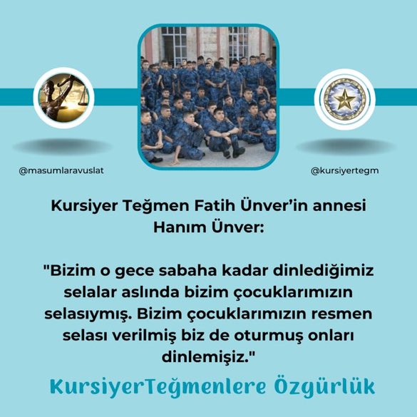 KursiyerTeğmenlere Özgürlük @TBMMresmi @adalet_bakanlik #ÖzgürBasınÖzgürToplum