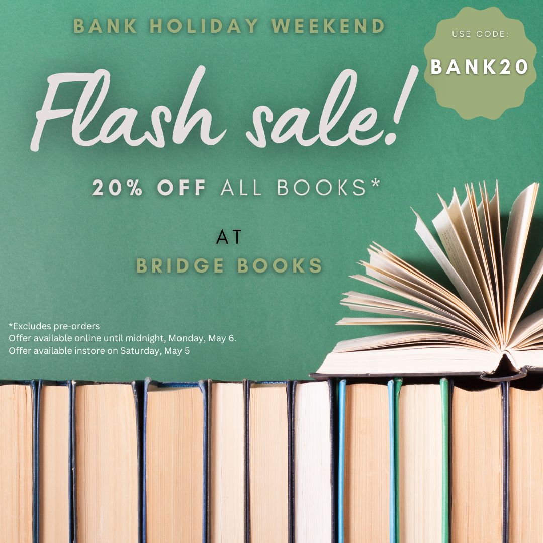 In a moment of madness (I've been to PT so blaming the adrenaline), I've decided to do a Bank Holiday Flash Sale! 20% off until Monday at midnight. If you aren't in a position to purchase, all reposts are much appreciated! Use BANK20 on the website. bridgebooksdromore.co.uk