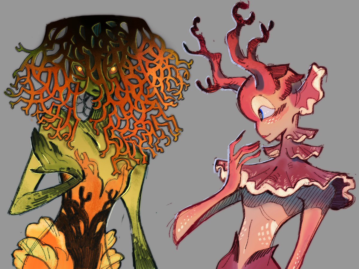 Some mermaids that have adapted to using coral as camouflage 🪸 happy mermay!