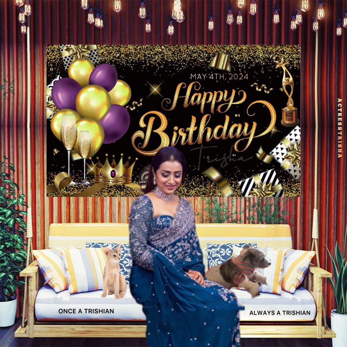 Happy Birthday to our all time favourite #SouthQueen @trishtrashers 🎂 

#Trishians sending you all the love to you ❤️✨

#HBDSouthQueenTrisha #Trisha #TrishaEra