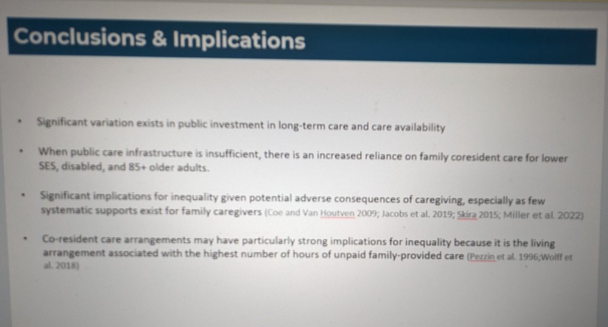 Elise Parrish is the leading presenter in Session 2 on Long-Term Care with her talk 'US Long-Term Care Infrastructure and Co-Resident Care Arrangements Among Older Adults' She discussed: Public investment in long-term care; Care availability, Inequalities, Living arrangements