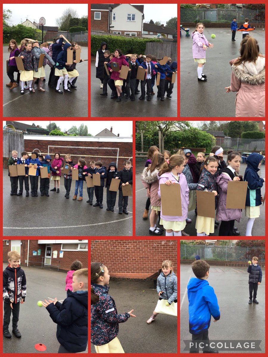 In Outdoor learning, Year 4 turned into Roman Soldiers. They practised some Roman army formations, discussing which ones worked best. They finished off playing Trigon, a traditional Roman game.