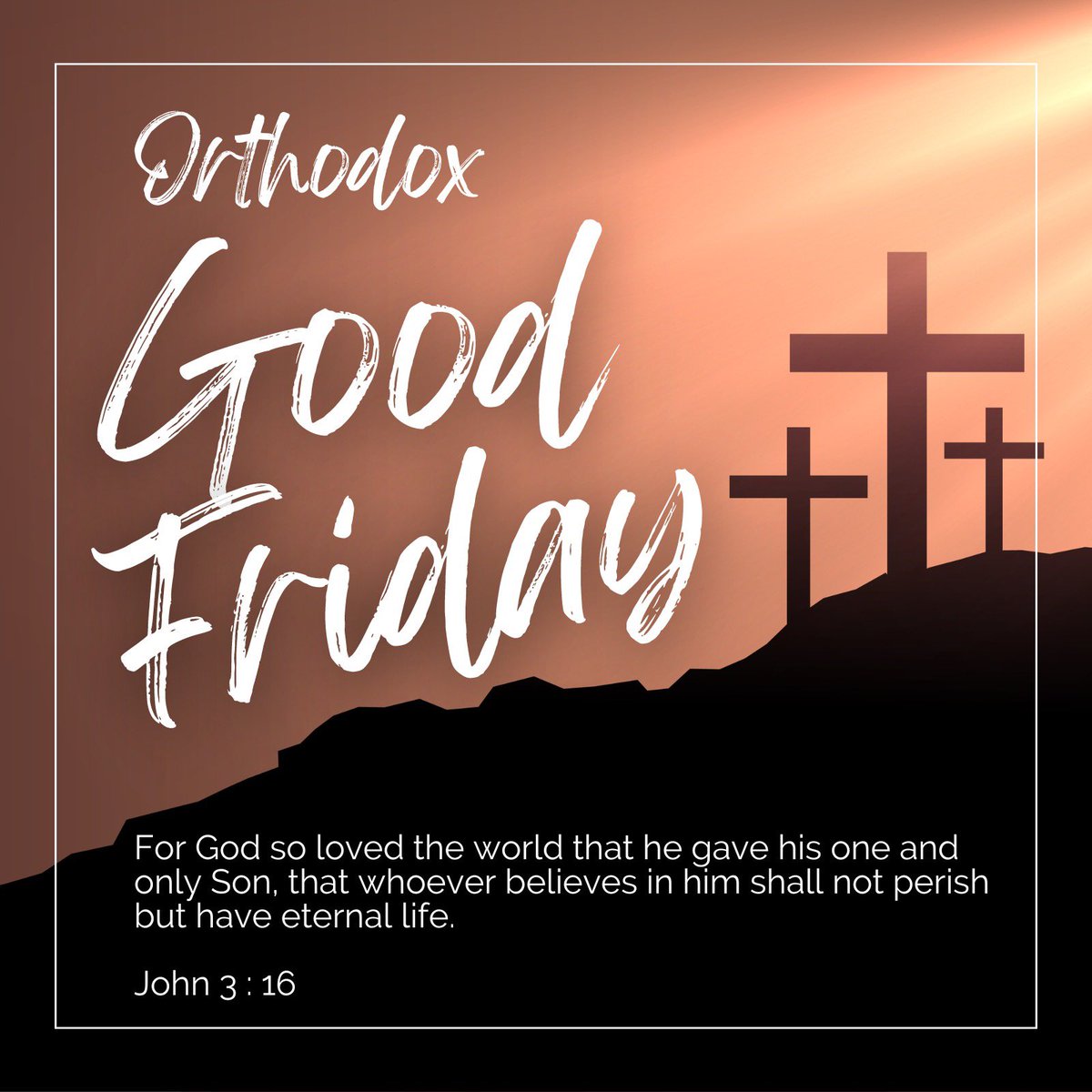 Wishing Orthodox Christians a solemn and reflective Good Friday as they commemorate the crucifixion of Jesus Christ.