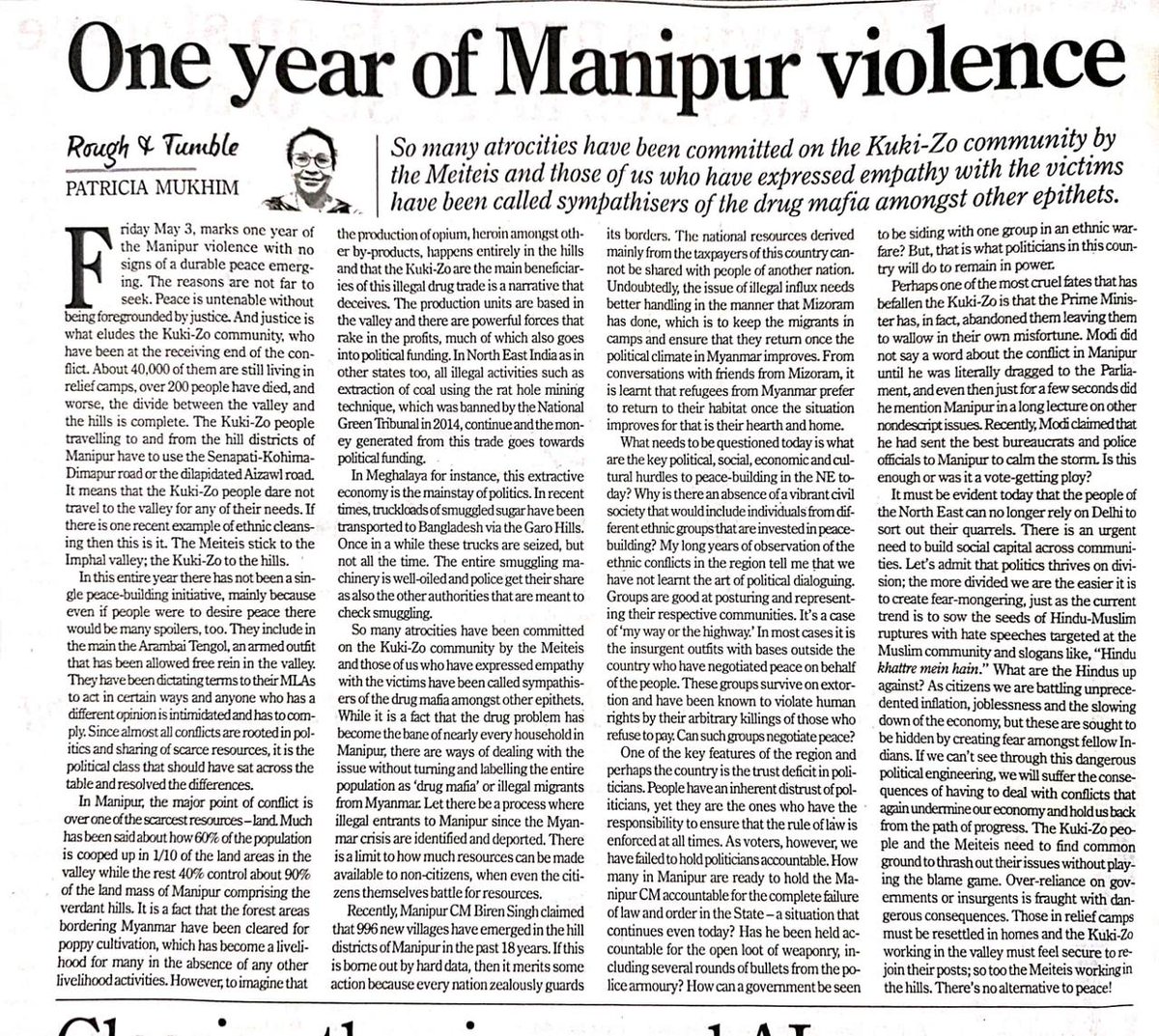 ONE YEAR OF MANIPUR VIOLENCE!

#ManipurViolence