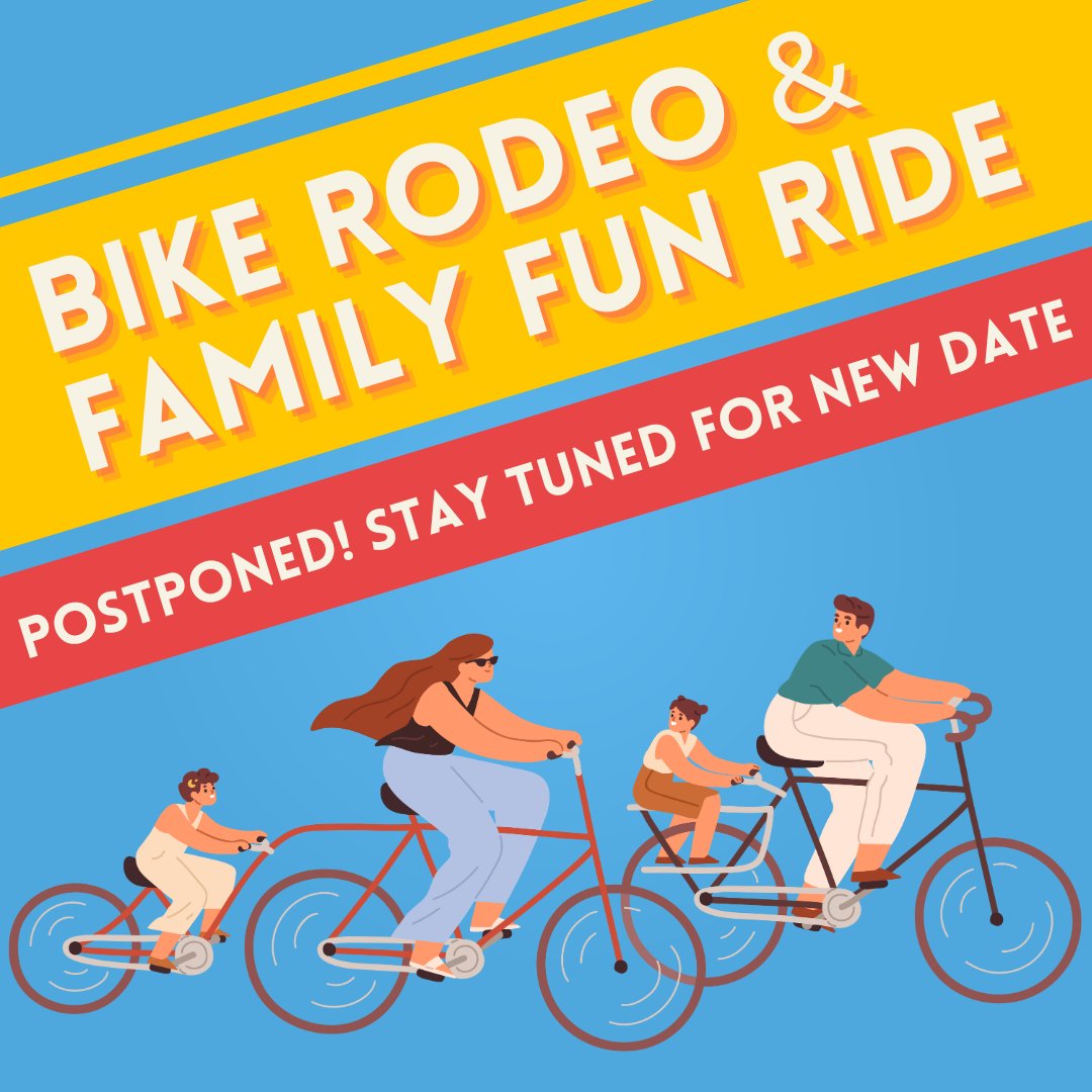 When it rains, it pours! The Bike Rodeo and Family Fun Ride event scheduled for tomorrow has been postponed due to weather conditions. Stay tuned for updates on the new date and time at cityofsanmateo.org/bikerodeo 🚴‍♀️🌧️