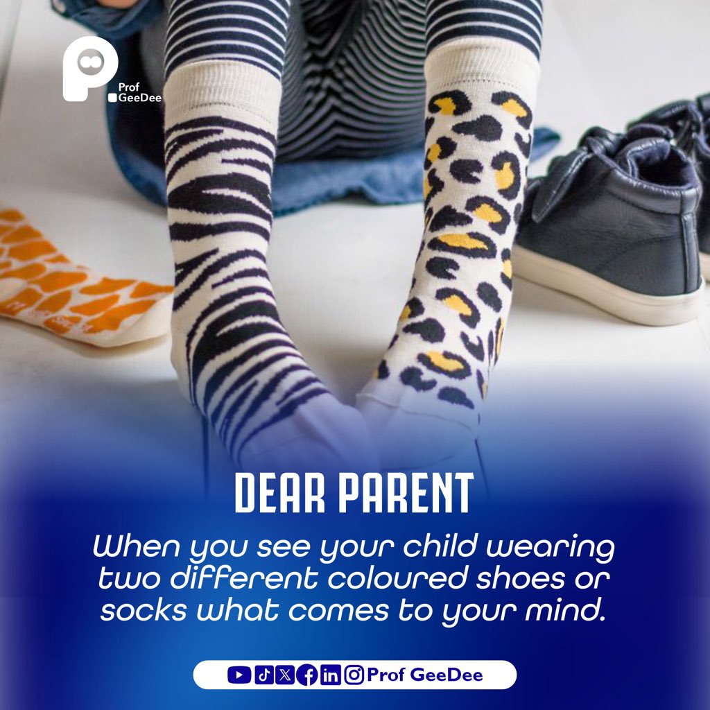 When a child wears different colors of shoes, it's just them expressing their individuality.

Also,it's a fun way for them to experiment with different colors and patterns. 

#earlyyears
#earlylearning
#earlychildhoodeducation
#dearparentsseries
#profgeedee