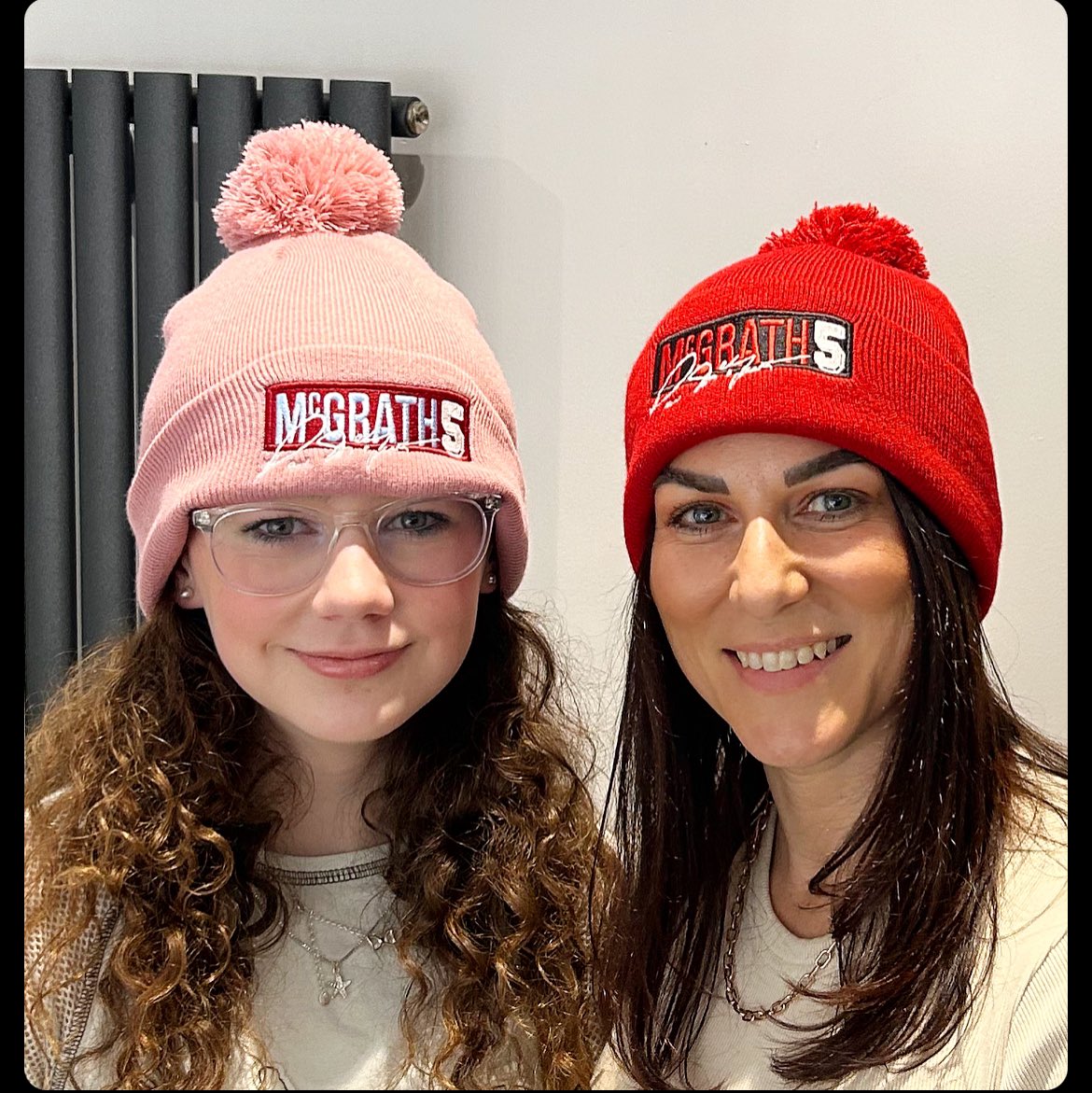 Thank you father @Paulmcgrath5 for our hats. We love them and the fact a donation is made to @ABIIreland from every sale makes them even more special To purchase one DM @Paulmcgrath5 directly xxxx