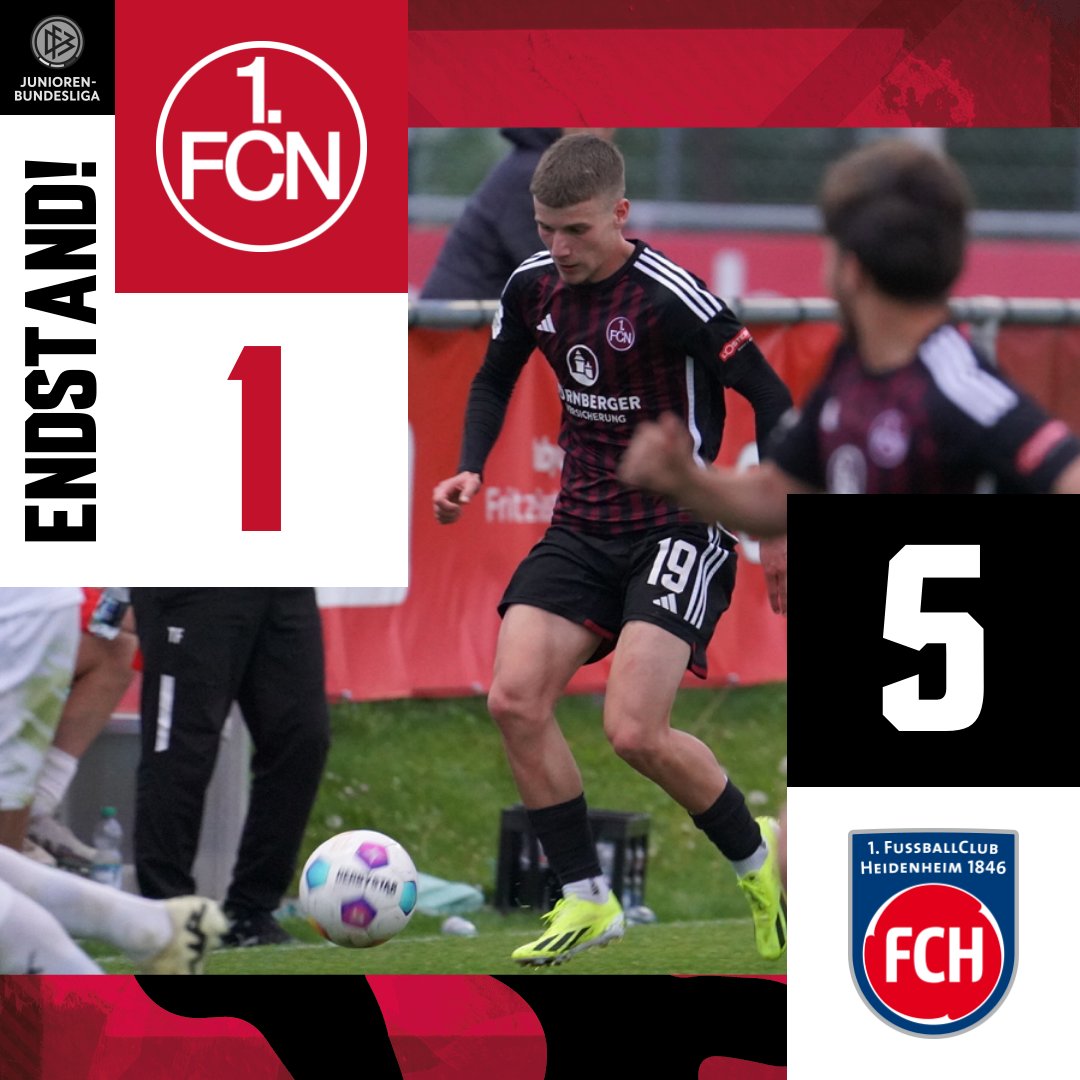 Keine Punkte für die #FCNU19 gegen den 1. FC Heidenheim.😑

#fcn | #fcnnlz  | #jungundhungrig