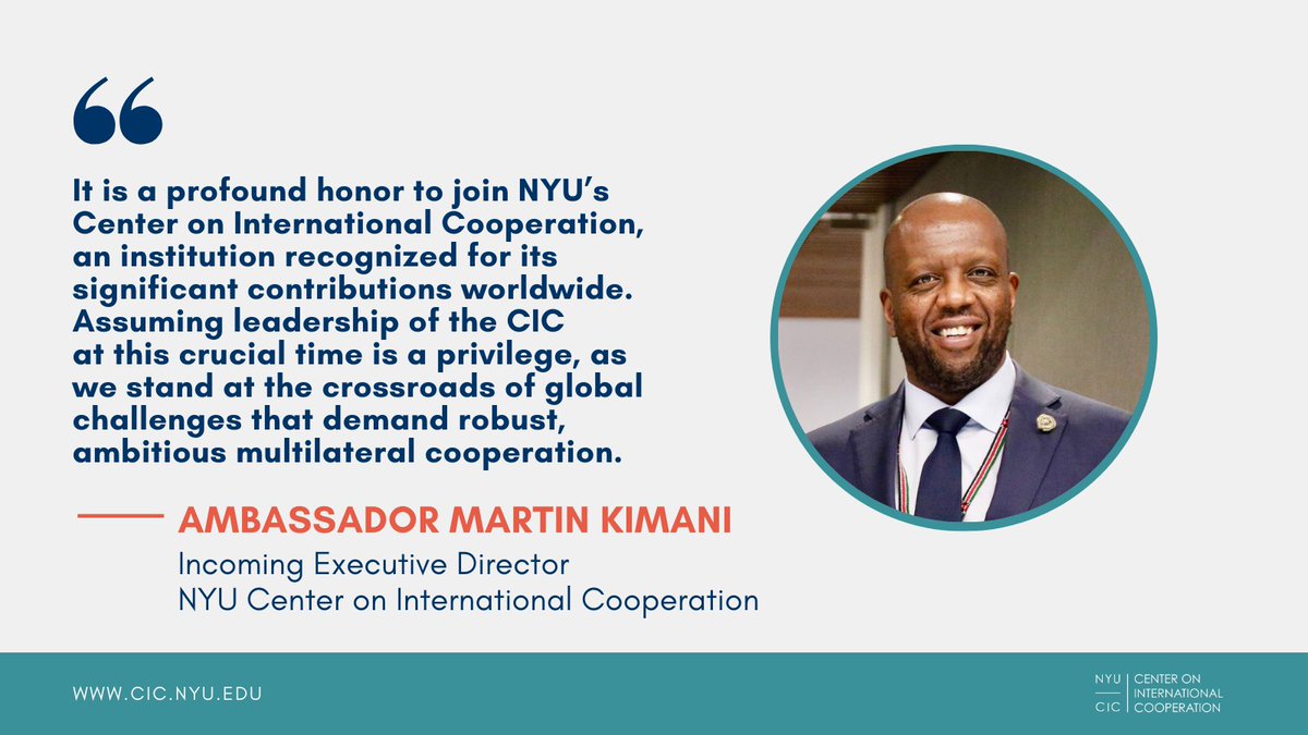 I celebrate @AmbMKimani. You're tenacious, visionary leader with a servant heart & the dexterity of a warrior. As you assume leadership as ED @nyuCIC, I wish you God's blessings. Your inputs on Global Peace & Diplomacy has inspired me. I hope one day to have a sit down with you.