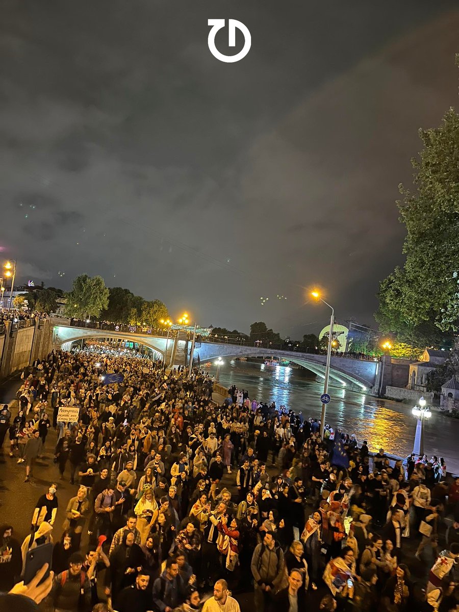 🔴 A remarkably large number of Georgians march against the Russian Law #NoToRussianLaw #GeorgiaProtests #TbilisiProtests #GeorgianSpring