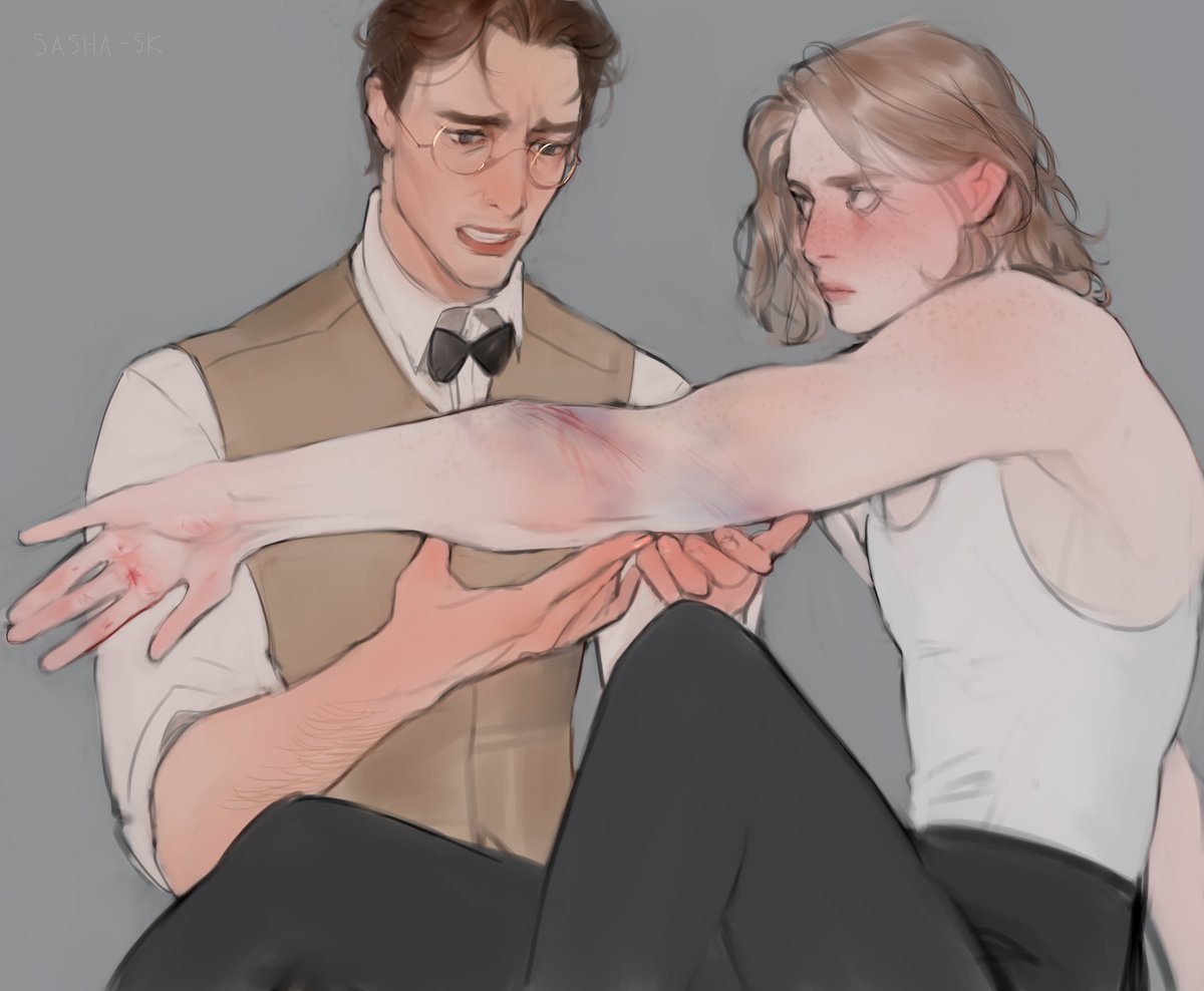 Some more OC sketches
Lev is used to taking care of his sister, but when someone takes care of him, he becomes very shy (especially if it's dr David lol)