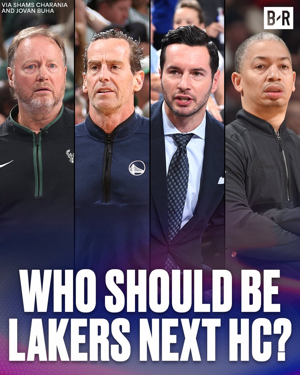 Lakers current candidates for HC, per @ShamsCharania and @jovanbuha: -Mike Budenholzer -Kenny Atkinson -JJ Redick -Ty Lue (if available) Who should be the next coach for the Lakeshow? 👀