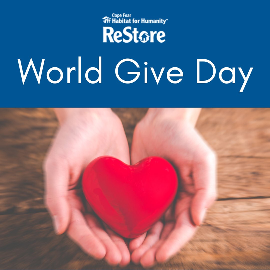 Shop for a cause, donate your gently used items, or give your time by volunteering at the ReStore. Together, we can make a positive impact! #WorldGiveDay

#habitatforhumanityrestore #ogden #monkeyjunction #downtownilm #donate #charity #habitatforhumanity #capefearhabitat