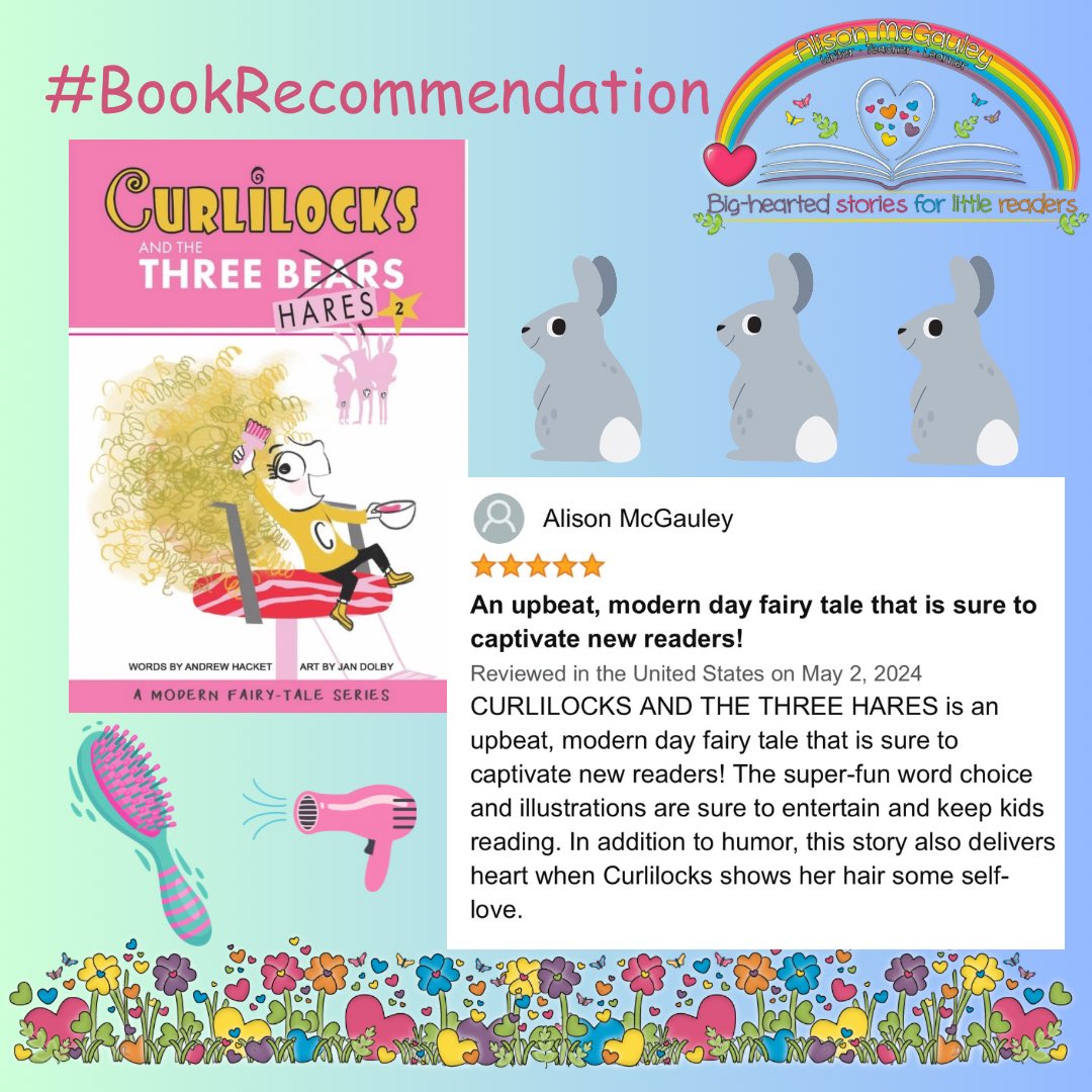 CURLILOCKS AND THE THREE HARES is sure to engage #earlyreaders! @AndrewCHacket @jandolby @little_press #kidlit #kidlitreview #librarybooks #reading #bookrecommendations #parents #teachers #librarians #writingcommunity #readingcommunity #read #fairytale #modernfairytale