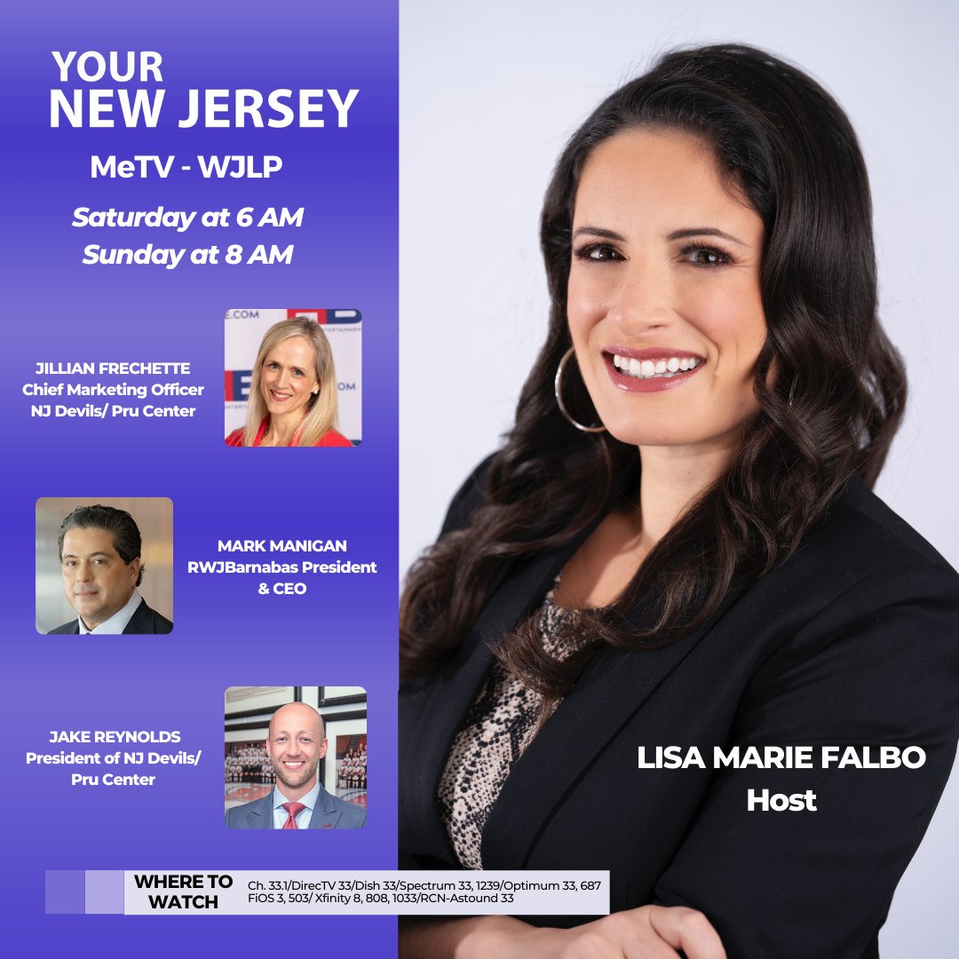 This weekend, watch our President and CEO Mark E. Manigan's 'Your New Jersey' interview with Lisa Marie Falbo about the long-standing #partnership between @RWJBarnabas and the @NJDevils. See it on air this Saturday, at 6 a.m., and Sunday, at 8 a.m., on MeTV-WJLP, available…