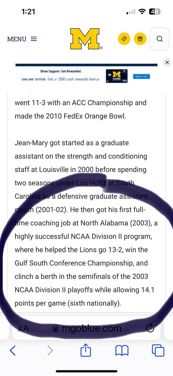 Thank you ⁦@UMichFootball⁩ assit coach Brian Jean-Mary for stopping by to “offer” a Dolphin! Coach Jean-Mary played for ⁦@Coach_Edenfield⁩ in HS at Apopka, FL and Coach Hud gave him his first full time job in college at ⁦@UNAFootball in 2003⁩‼️ Proud of you!