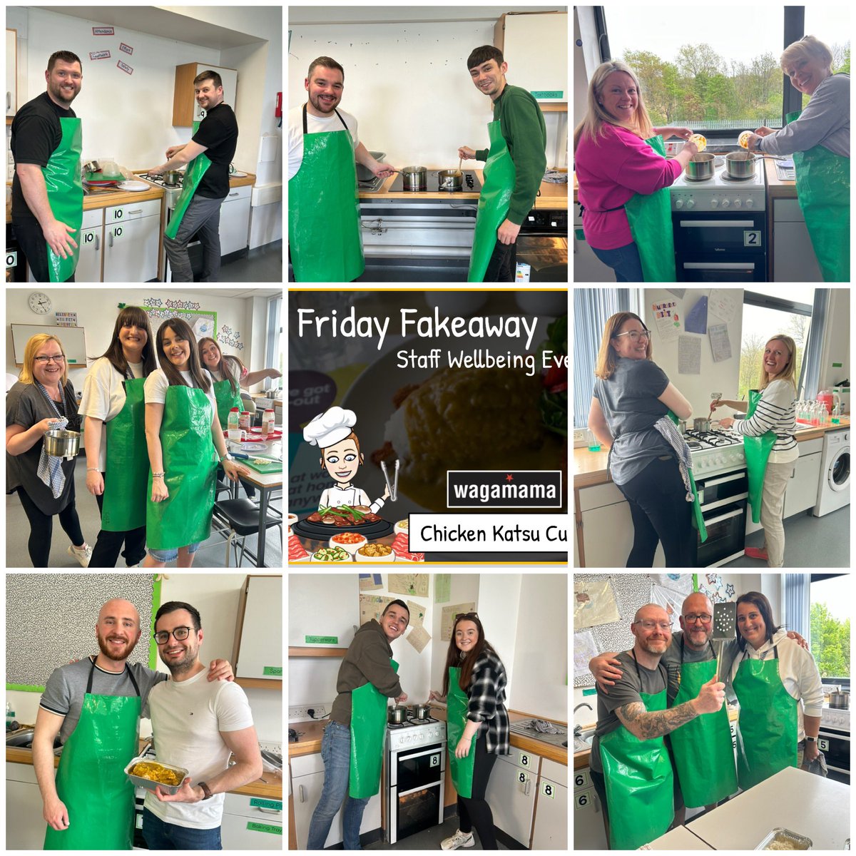 What a lovely afternoon spent with these amazing people for our Friday Fakeaway staff wellbeing event. We made Katsu Chicken Curry. Thanks to @MissReidFCT @MissNKing @MissFergusonHE for all your help to make this session possible ❤️