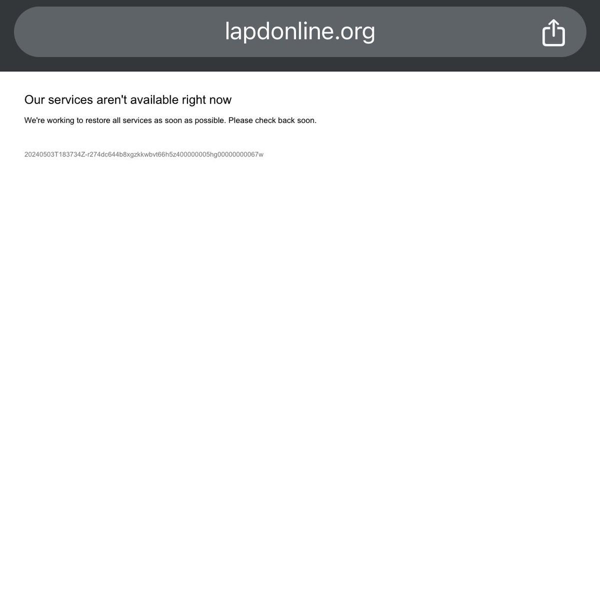 HOLY SHIT!! LAPD’s WEBSITE IS DOWN! SOLIDARITY WITH THE HACKERS! FUCK LAPD!!