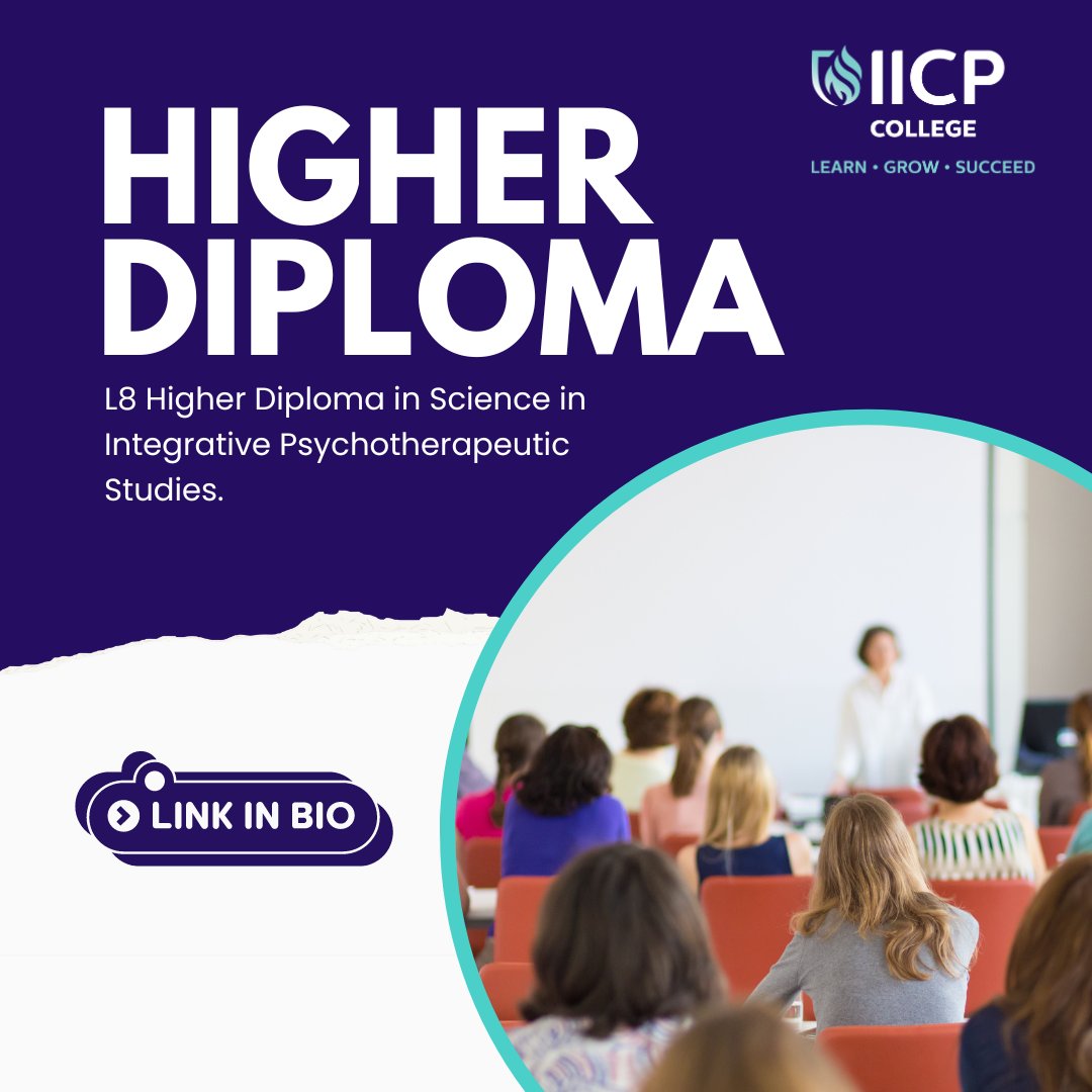 Our Higher Diploma in Integrative Psychotherapeutic Studies is an innovative two-year (part-time) QQI Level 8 programme. Visit link in bio/profile for more information. #counselling #therapy #counsellingandpsychotherapy #higherdiploma #education