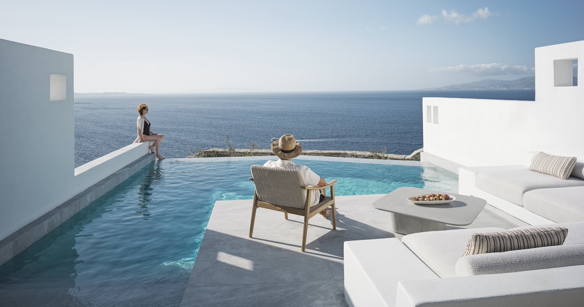 Deos Mykonos opens May 11th, perched above town, capturing the timeless allure of the Mediterranean. From ancient windmills to sacred Delos, experience magic on the Epico deck. Moments from Mykonos' heart. Start planning: virtuoso.ltd/deostw #VirtuosoTravel #Sponsored