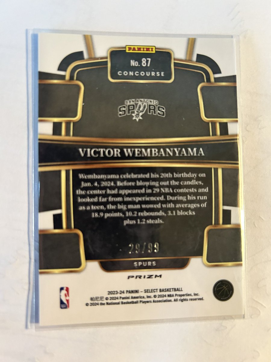 Should Victor Wembanyama’s numbered cards be sold now or should they be held?Are we in a current price peak or is it still ascending? @CardPurchaser