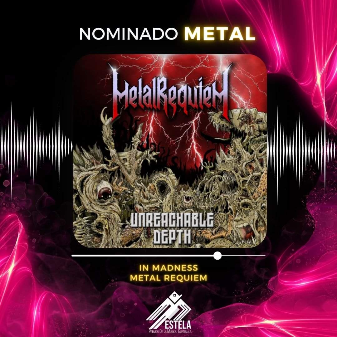 Estamos Nominados en los Premios Estela Guatemala en categoría #Metal con la rolita 'In Madness'  #metalrequiem #premiosestela #nominados #heavymetal #premios