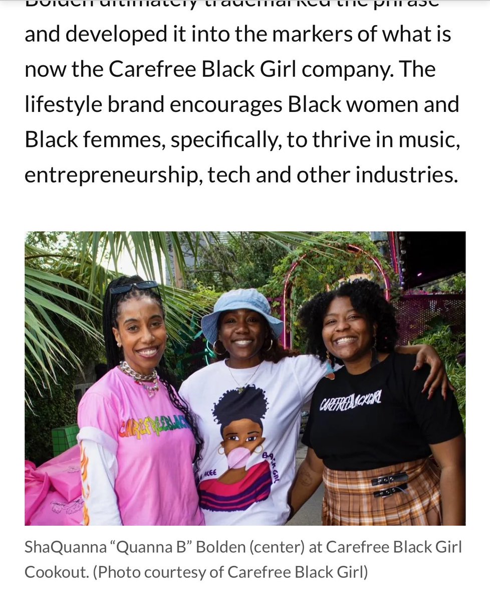 I sat down with Maddy from QCity Metro to talk about the CareFreeBlackGirl CookOut and plans for the future 

Read the full article here

qcitymetro.com/2024/05/03/car…