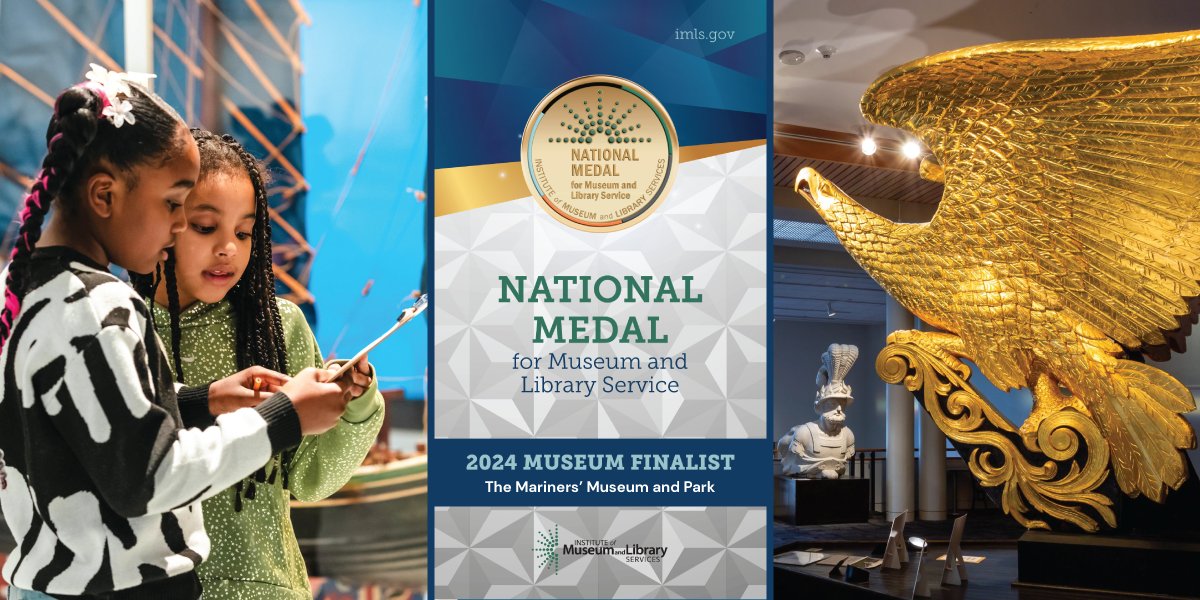 Have you heard the news?!🥳 The Mariners’ was nominated as a finalist for the 2024 National Medal for Museum and Library Service by @US_IMLS! Read our press release to learn more about the award and how you can show your support for The Mariners’! marinersmuseum.org/news-publicati…