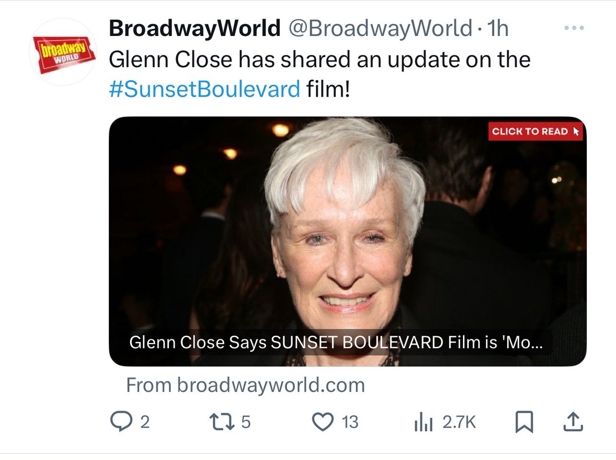 I just audibly laughed cause I feel like this damn film has been in the works for around 84 years 😵‍💫😵‍💫😵‍💫 #SunsetBlvd #SunsetBlvdMusical #SunsetBoulevard