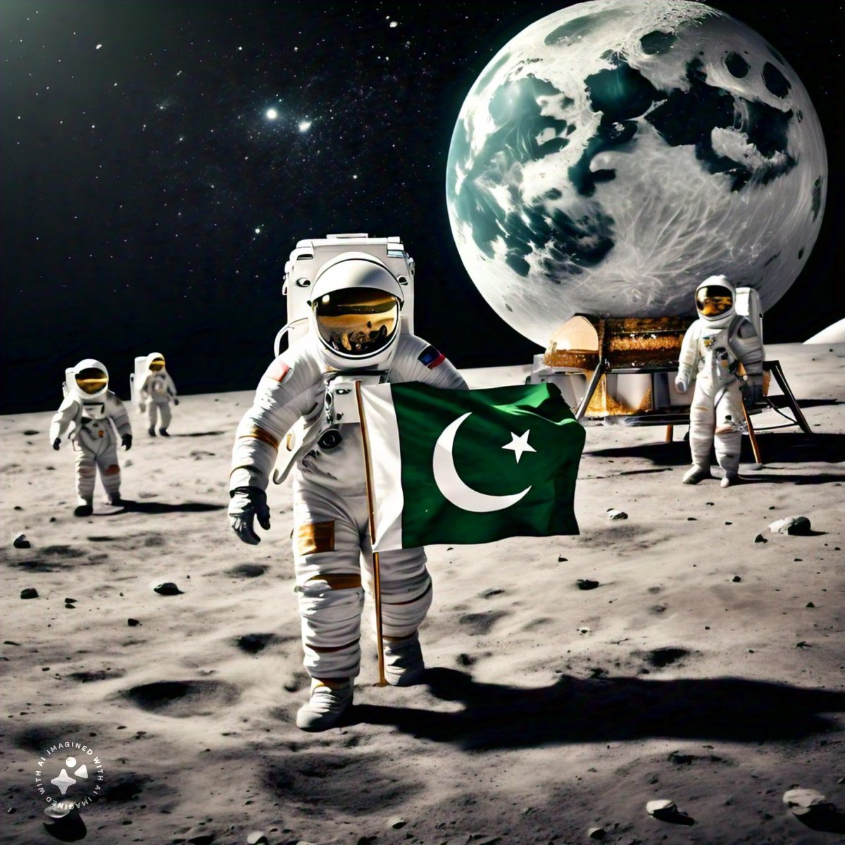 s__hid's tweet photo. One day Pakistanis will also share this picture of themselves from the moon, on that day Pakistan will see the condition of its enemies
"Congratulations Pakistan" https://t.co/xg5X9dAIAE