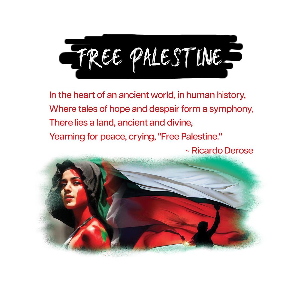 'Free Palestine: A Philoetic Ode to Freedom and Unity'

Online store: linktw.in/VYgsvv

#framedposter, #canvas, #freepalestine, #supportpalestine,  #justiceforpalestine, #boycottisrael, #palestinianrights, #history #philosophy, #poetry, #Igiveyou, #philoetry, #ricardo,