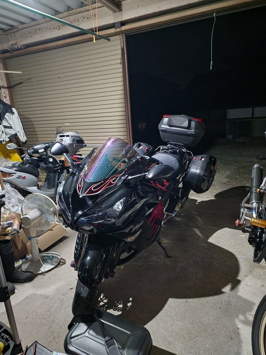 無事に帰宅！😆 約1260キロで、約22時間のハードツーリング！😱 寝て