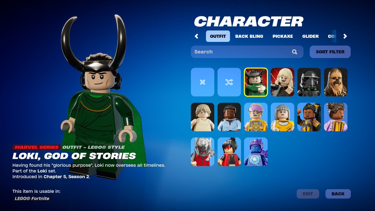 Fortnite x Loki LEGO Sylvie Laufeydottir LEGO Loki, God of Stories