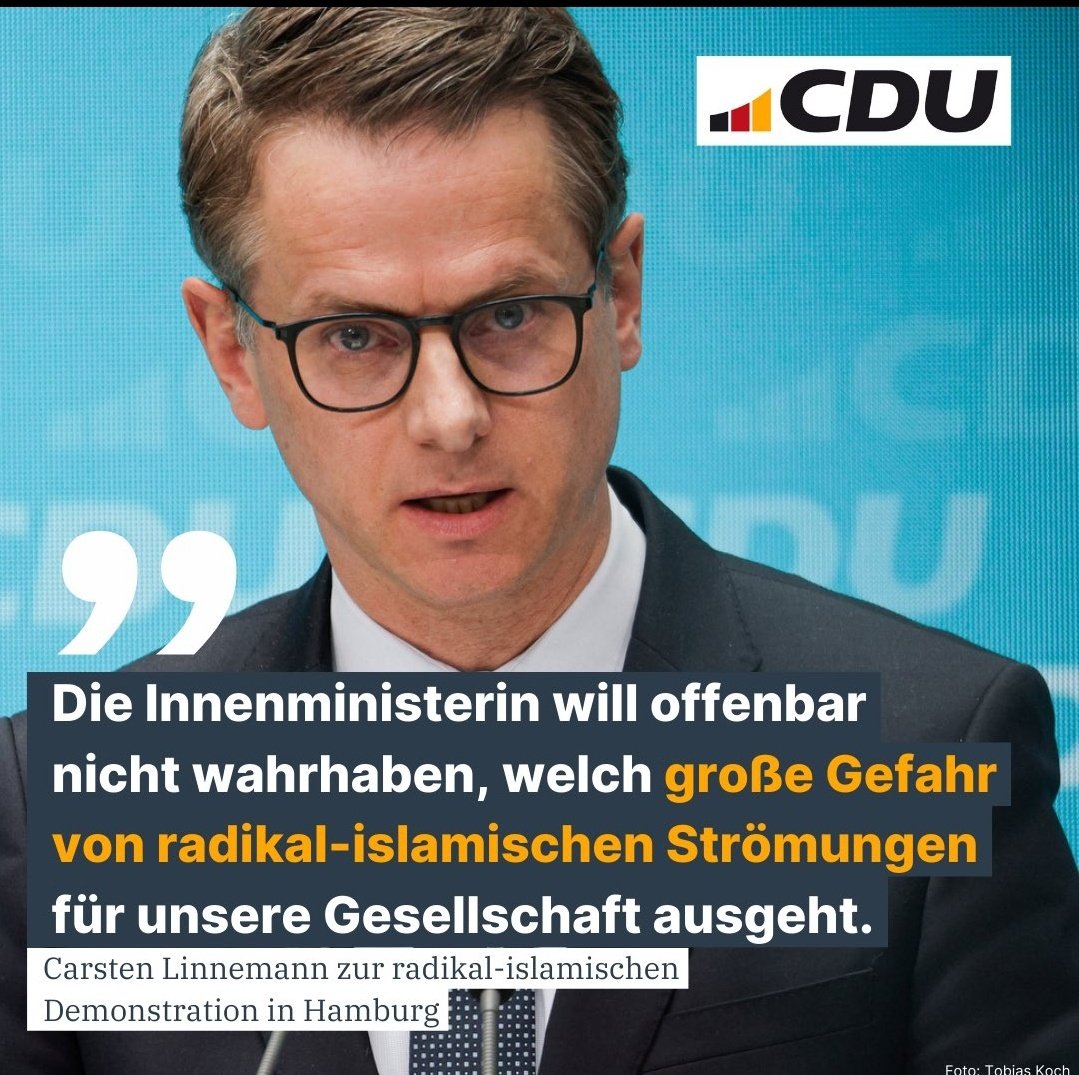 Grundsätzlich gebe ich Herrn Linnemann Recht. Aber jetzt mal Butter bei die Fische. Wer hat es denn ermöglicht, daß sich diese radikalen Islamisten hier in Deutschland breitmachen konnten? Wer hat denn 2015 die Tore sperrangelweit geöffnet?