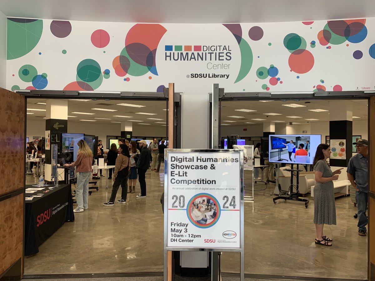 So damn proud of what we built at SDSU- a digital humanities community, showcase, and electronic literature student competition. What a way to end the semester! ⁦<a href="/SDSU/">San Diego State University</a>⁩ ⁦<a href="/DHatSDSU/">Digital Humanities</a>⁩ ⁦<a href="/sdsuecl/">SDSUECL</a>⁩ congratulations &amp; massive thanks to ⁦@VisualizingPam⁩