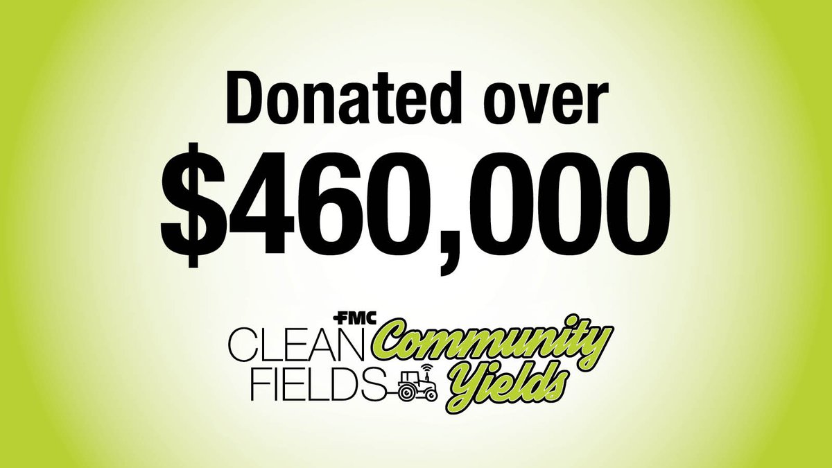 Since 2020, FMC Canada has donated over donated over $460,000 to 184 organizations through our Clean Fields Community Yields program! We couldn’t do it without the support of our retailers and their customers! Thanks for giving back! #CFCY #WestCdnAg