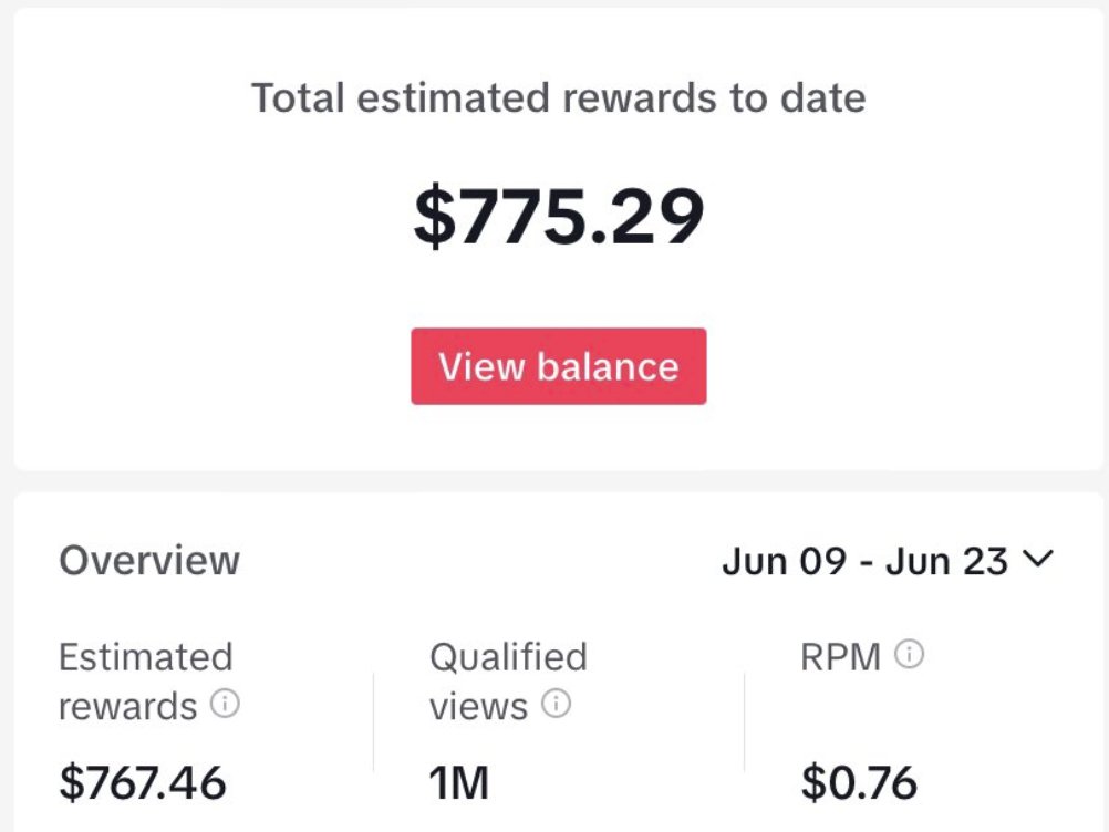 Gané +775 $ en 3 meses con TikTok. Con los métodos adecuados, es una forma de generar ingresos adicionales sin esfuerzo. Creé una guía para que puedas hacer lo mismo, Es gratis durante 48 horas. 1. Comenta “TikTok” 2. RT  3. Sígueme (para poder enviártelo)