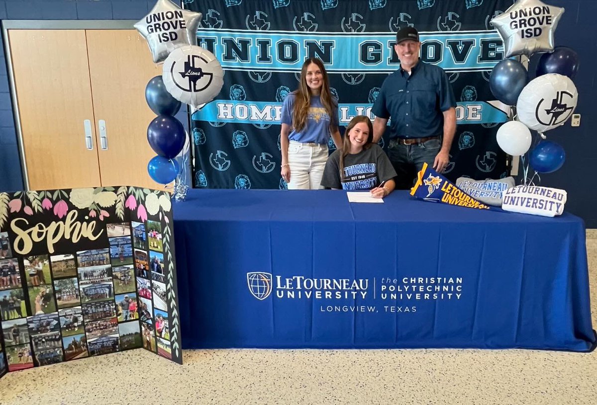 Congratulations are in order! #yaysophie Granddaughter signs to run crosscountry at LeTourneau U.