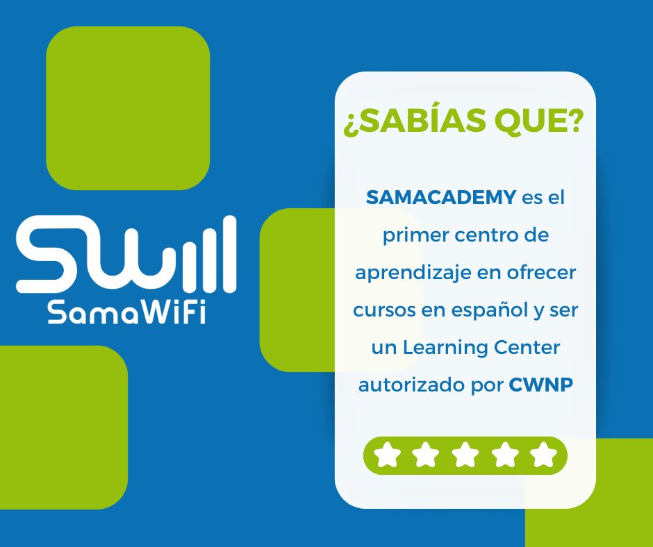 🎖 ¡Empieza tu viaje hacia el éxito profesional con #Samacademy y alcanza nuevas alturas en tu carrera en tecnología de redes inalámbricas!
💻 samawifi.com/sama-academy