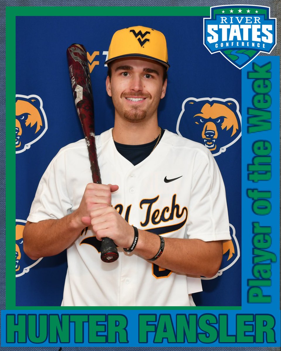Hunter Fansler from <a href="/WVUTechBase/">WVU Tech Baseball</a> is the River States Conference (RSC) Baseball Player of the Week for April 22-28.