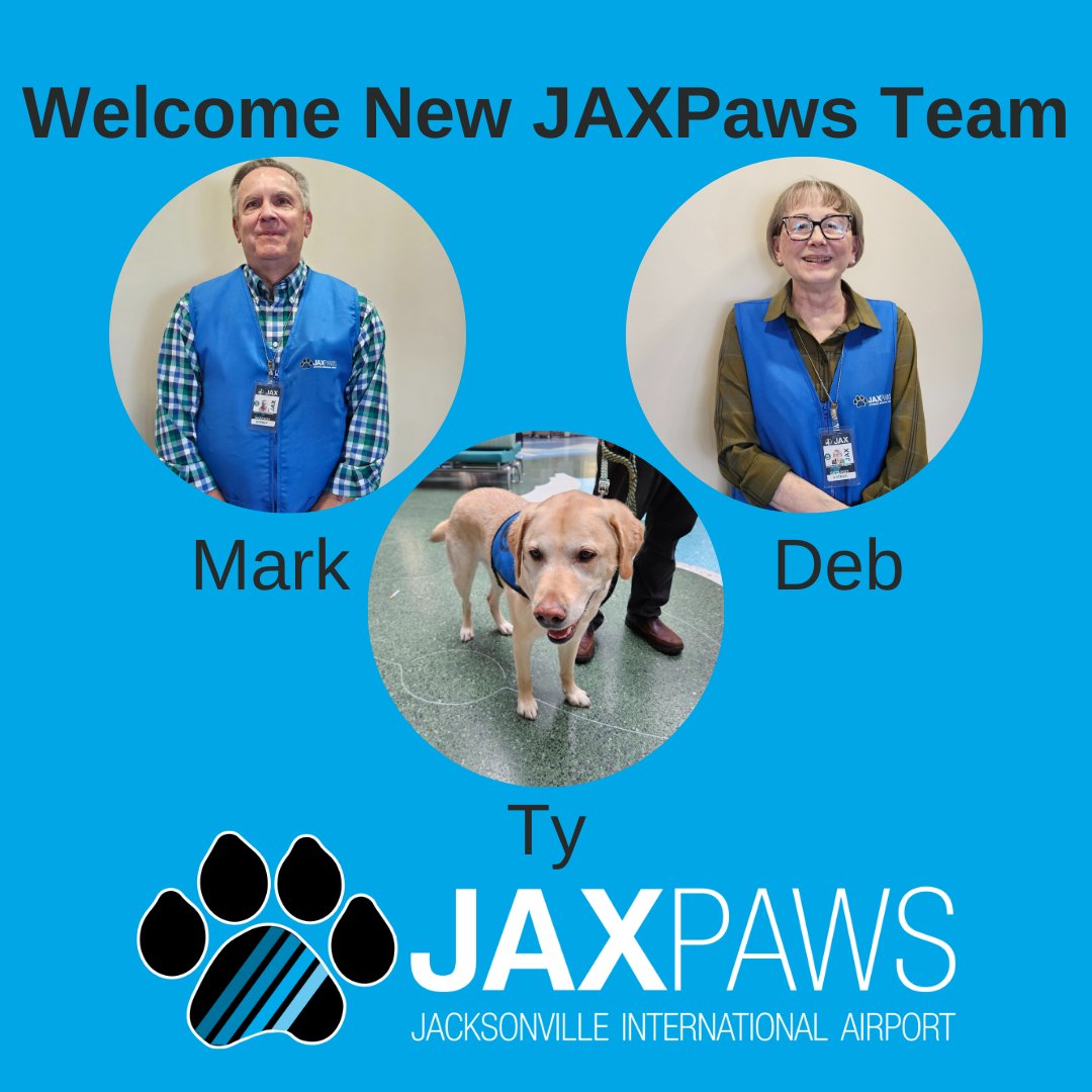 Meet the newest faces of our #JAXPaws squad! 🐾 It's a paw-some day to welcome Mark, Deb, & Ty on board! 🐾