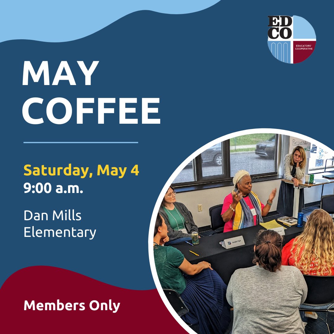 TOMORROW! Join us at Dan Mills Elementary for EdCo Coffee. See you at 9 a.m.! #forteachersbyteachers #educatorscooperative #nashvilleschools #TNeducation