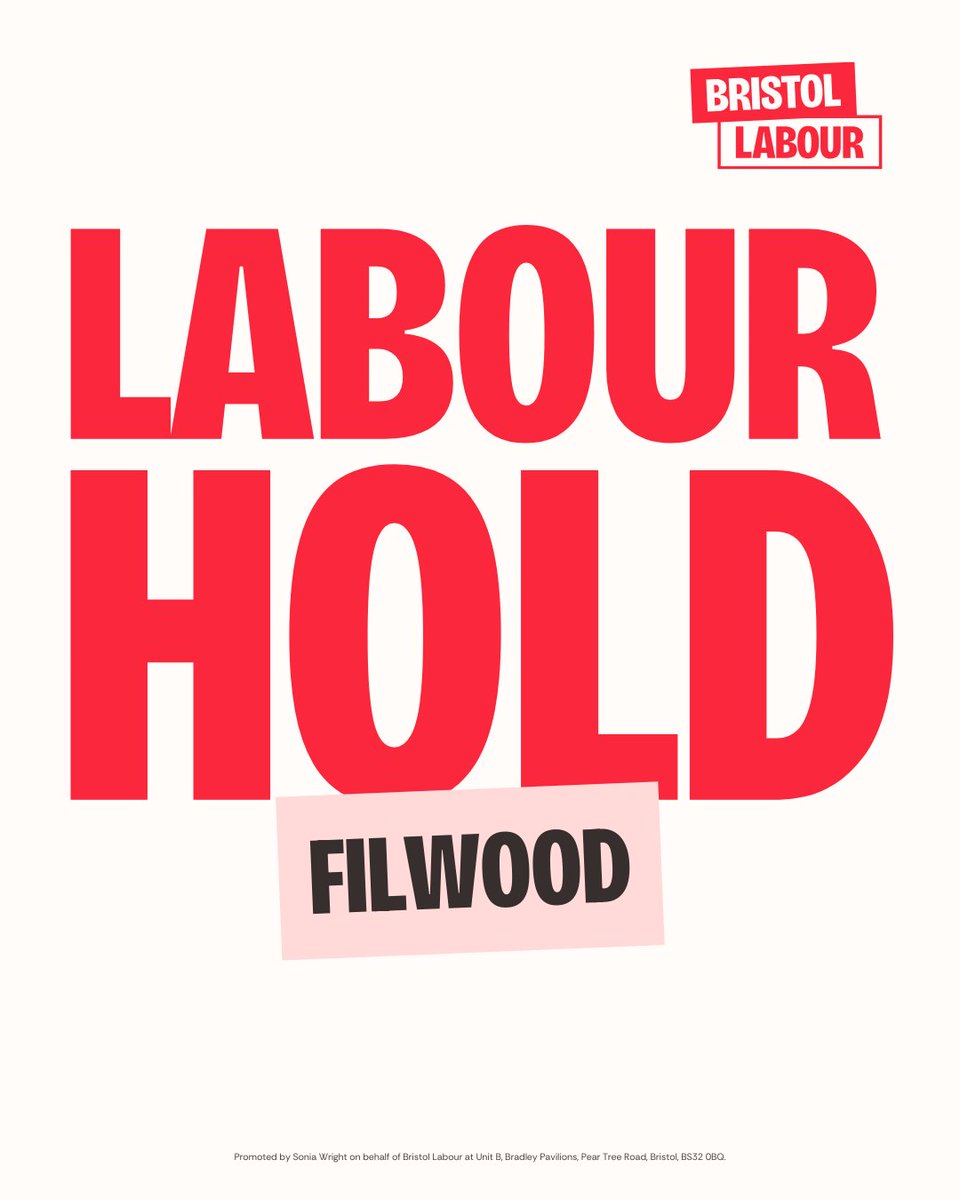 🌹 Labour hold Filwood - congratulations @durstersl43 and @RobLogan3